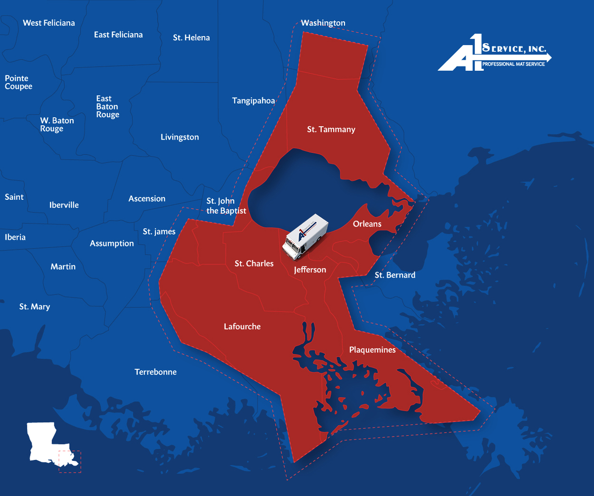 A-1 Service Service Area Map